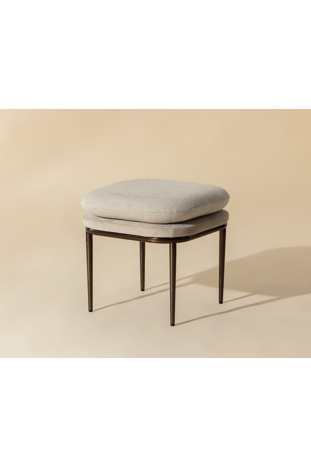   Modern European furniture - Cream Padded Stool - www.oroa.com | Oroa.com