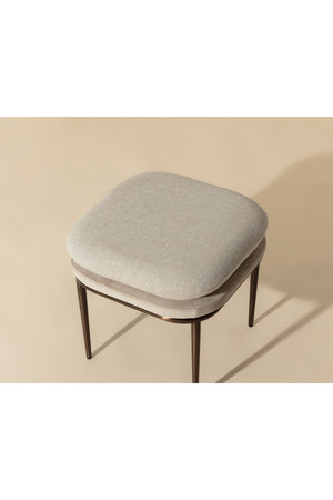   Modern European furniture - Cream Padded Stool - www.oroa.com | Oroa.com