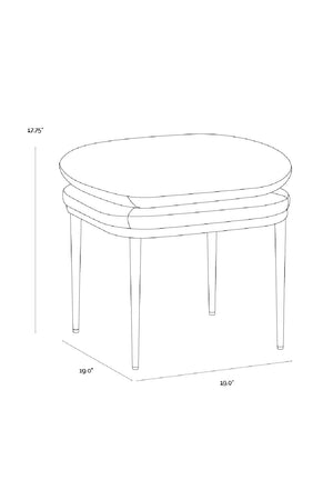   Modern European furniture - Cream Padded Stool - www.oroa.com | Oroa.com