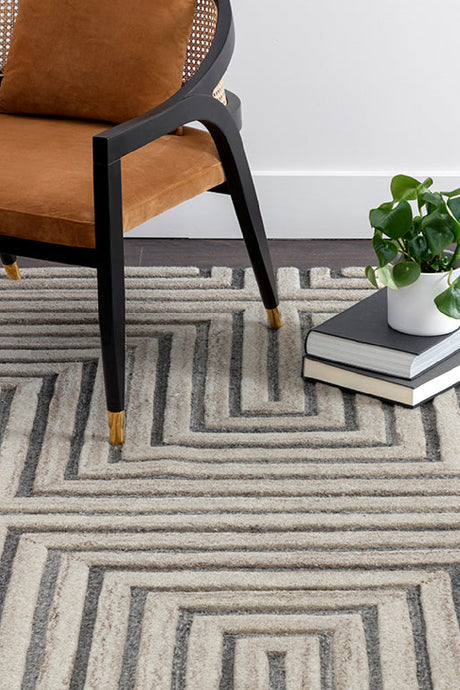 Hand-Tufted Beige Area Rug | Splendido Oslow | Oroa.com