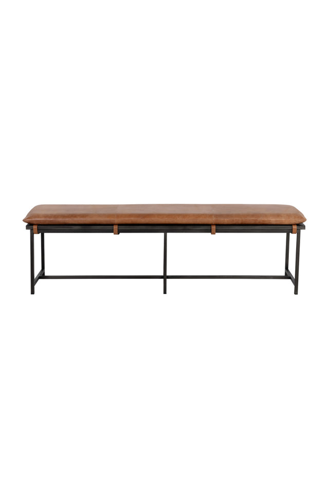 Modern European furniture - Tan Leather Bench - www.oroa.com