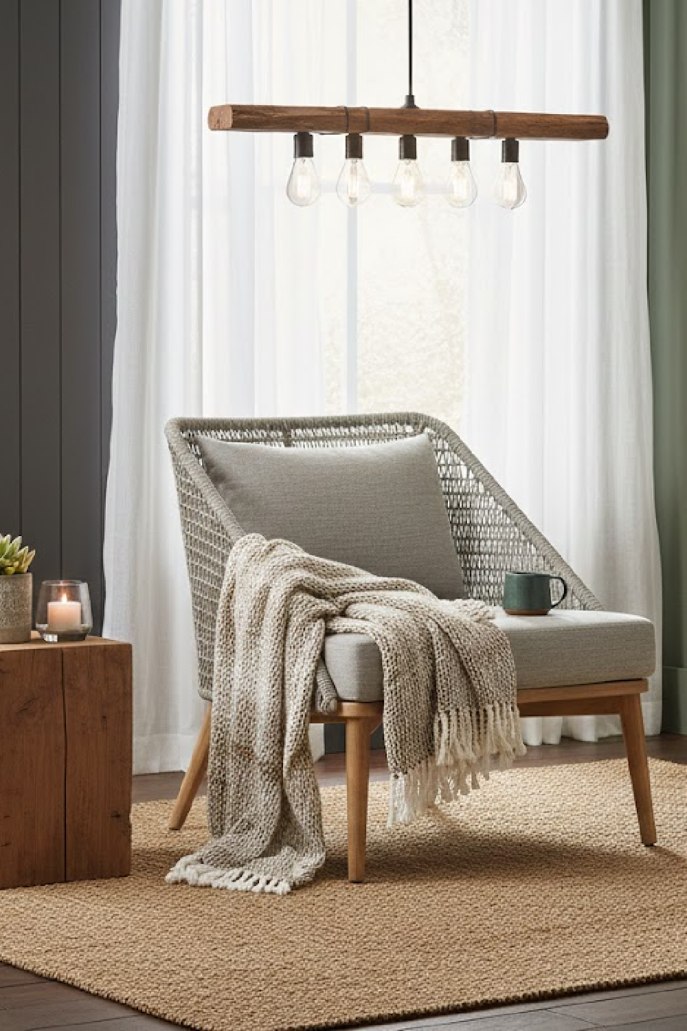 Modern European furniture - Woven Back Indoor/Outdoor Lounge Chair - www.oroa.com