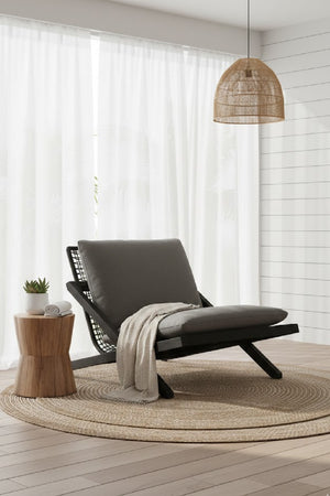 Modern European furniture - Teak Framed Indoor/Outdoor Lounge Chair - www.oroa.com