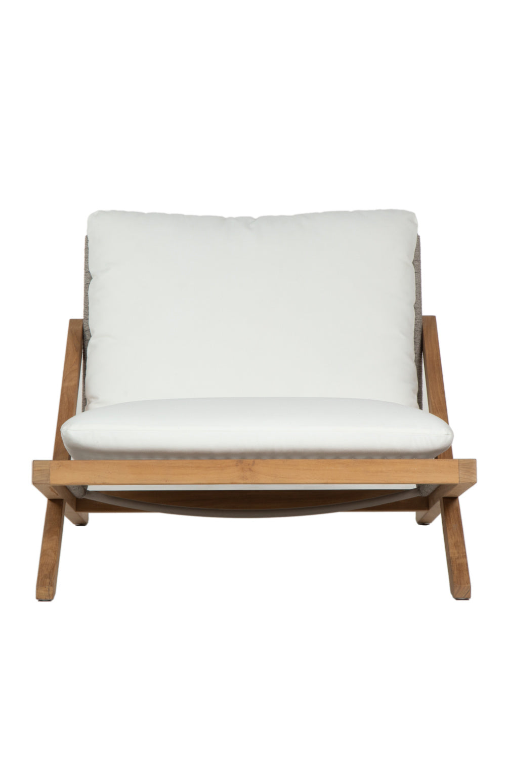 Modern European furniture - Teak Framed Indoor/Outdoor Lounge Chair - www.oroa.com