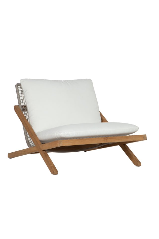 Modern European furniture - Teak Framed Indoor/Outdoor Lounge Chair - www.oroa.com