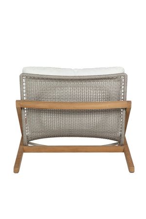 Modern European furniture - Teak Framed Indoor/Outdoor Lounge Chair - www.oroa.com