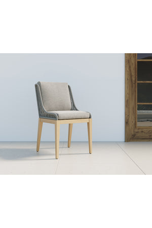 Modern European furniture - Contemporary Indoor/Outdoor Teak & Woven Dining Chair - www.oroa.com