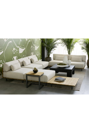   Modern European furniture - C-Shaped Teak Indoor/Outdoor End Table - www.oroa.com | Oroa.com