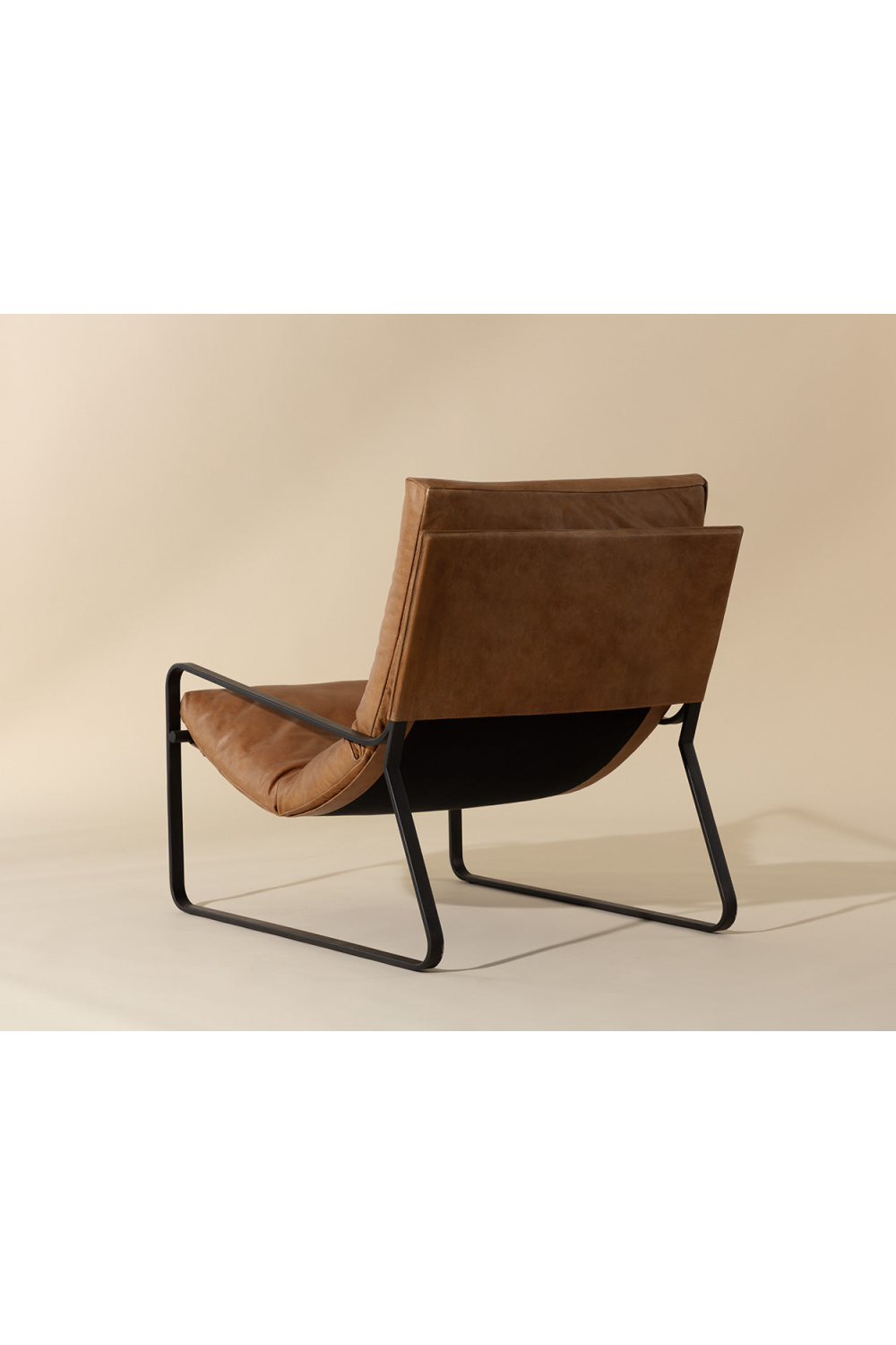 Modern European furniture - Scooped Leather Lounge Chair - www.oroa.com