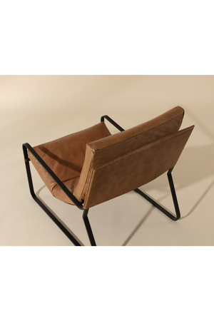 Modern European furniture - Scooped Leather Lounge Chair - www.oroa.com