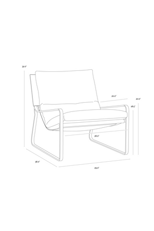 Modern European furniture - Scooped Leather Lounge Chair - www.oroa.com