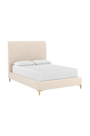 Modern European furniture - Cream Tufted Bed - www.oroa.com