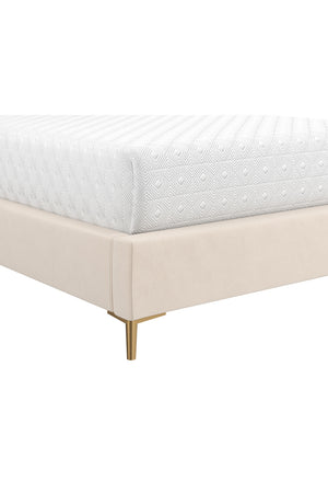 Modern European furniture - Cream Tufted Bed - www.oroa.com