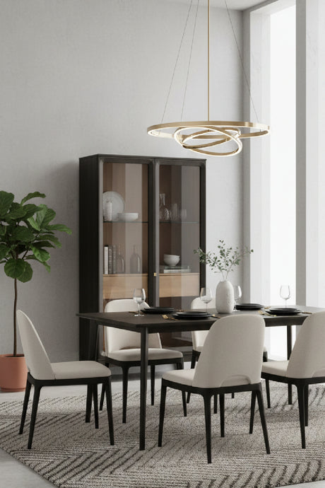 Modern European furniture - Brown Acacia 2-Door Display Cabinet - www.oroa.com