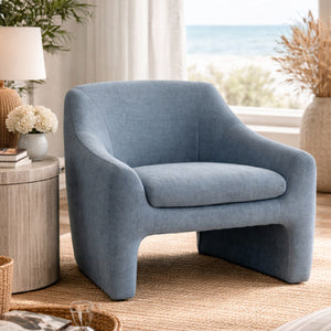 Modern European furniture - Mid-Century Blue Lounge Chair - www.oroa.com