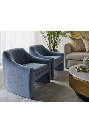 Modern European furniture - Mid-Century Blue Lounge Chair - www.oroa.com