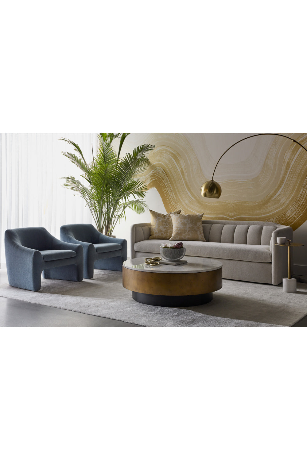 Modern European furniture - Mid-Century Blue Lounge Chair - www.oroa.com