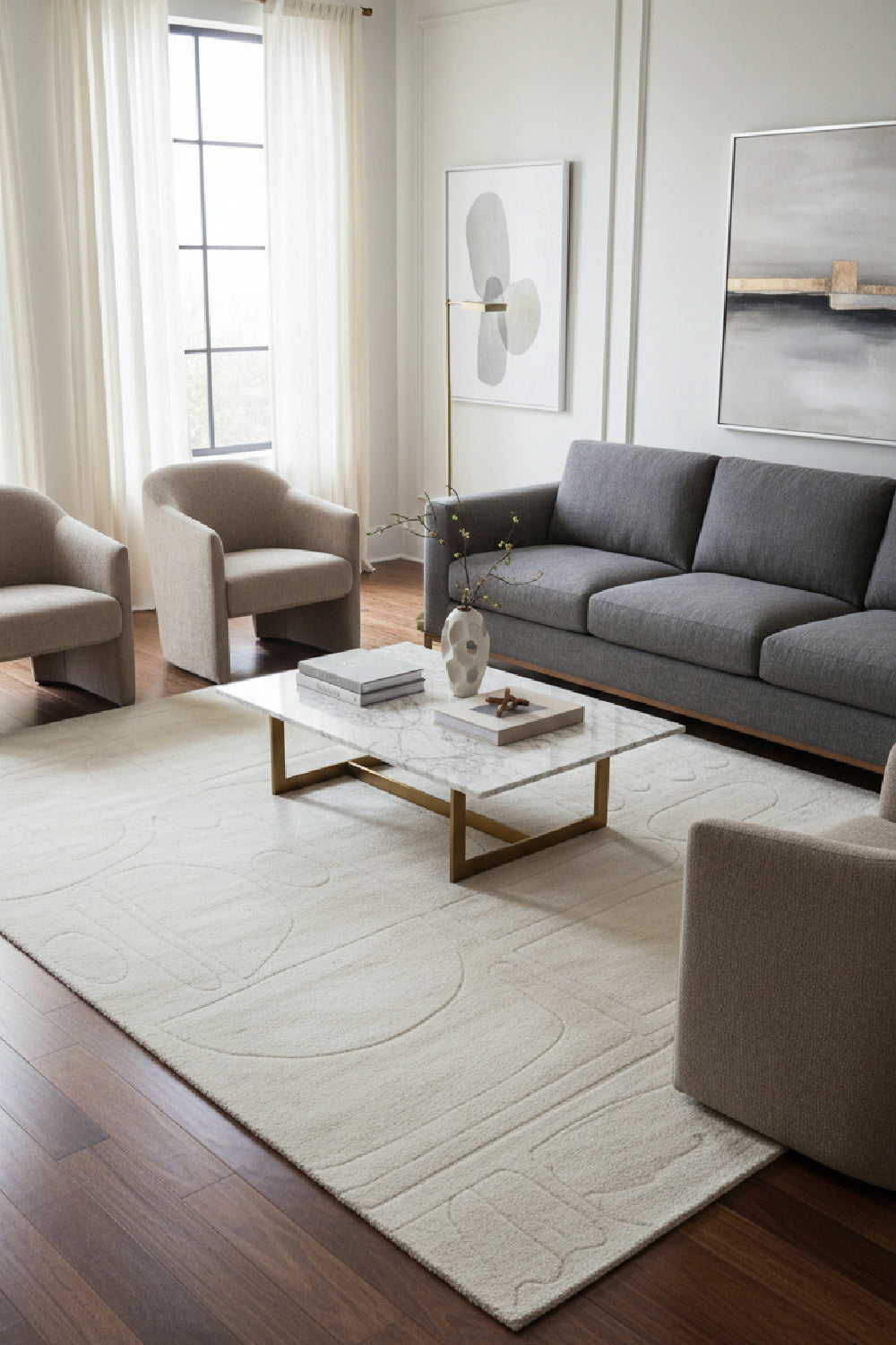 Viscose Hand-Loomed Area Rug | Splendido Caruso | Oroa.com