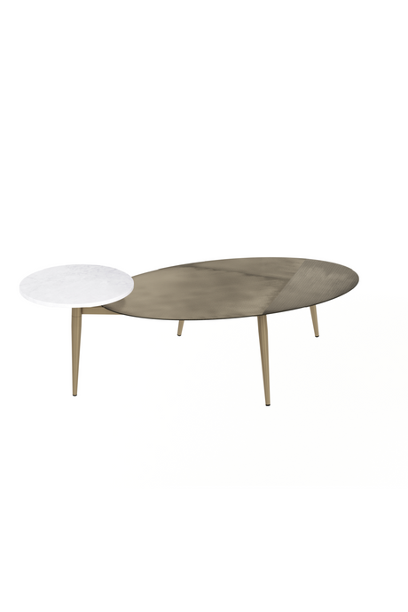   Modern European furniture - Oval Antique Brass Coffee Table - www.oroa.com | Oroa.com