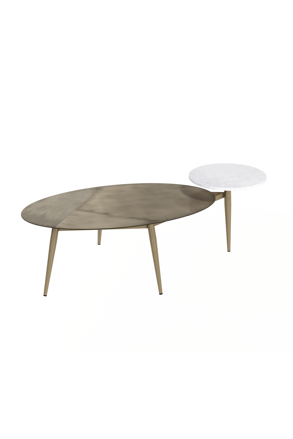   Modern European furniture - Oval Antique Brass Coffee Table - www.oroa.com | Oroa.com