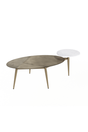   Modern European furniture - Oval Antique Brass Coffee Table - www.oroa.com | Oroa.com
