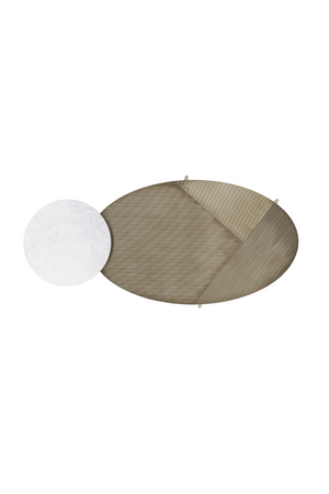   Modern European furniture - Oval Antique Brass Coffee Table - www.oroa.com | Oroa.com