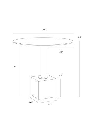   Modern European furniture - Antique Brass Marble Bistro Table - www.oroa.com | Oroa.com