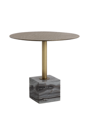   Modern European furniture - Antique Brass Marble Bistro Table - www.oroa.com | Oroa.com