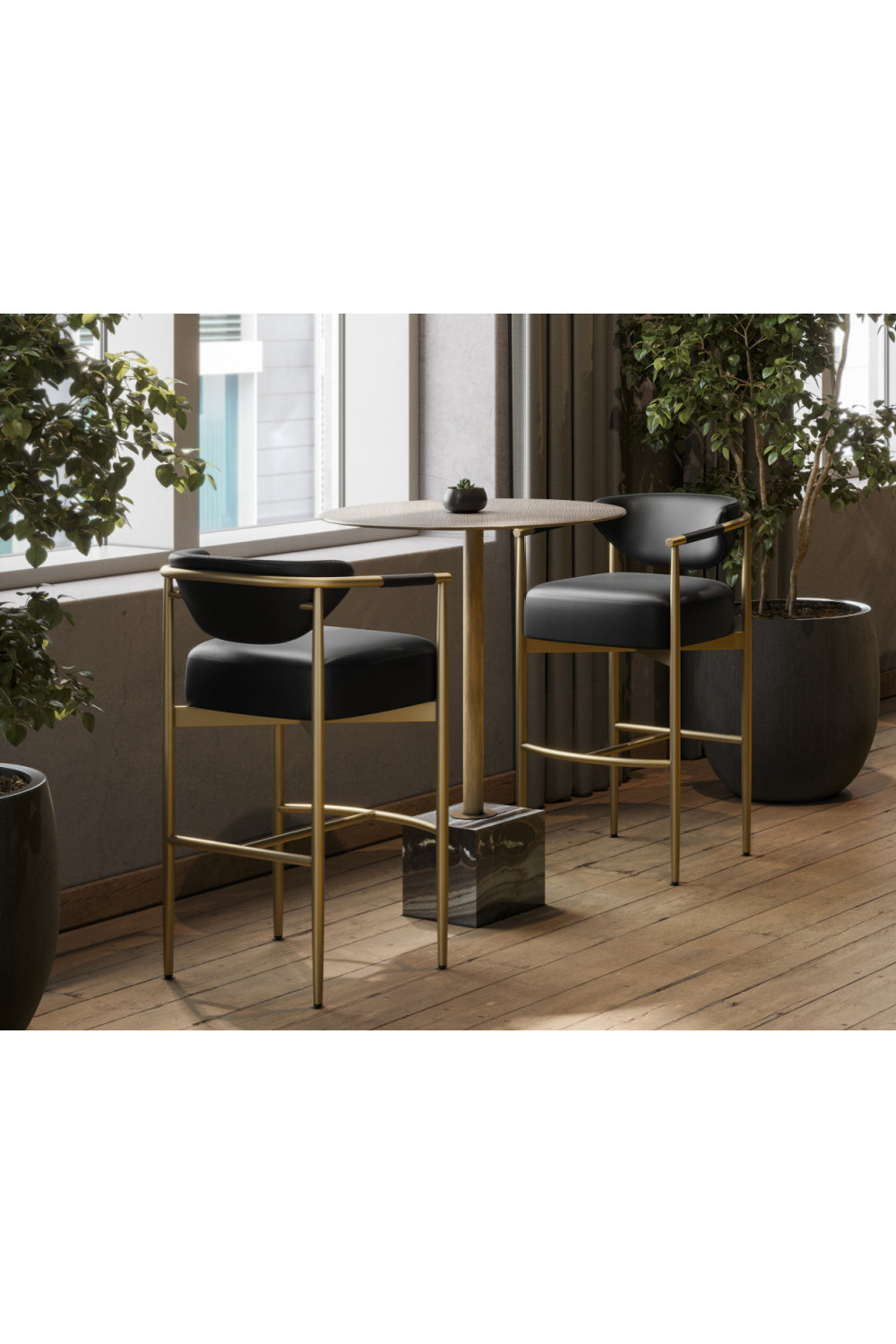 Modern European furniture - Marble Round Bar Table - www.oroa.com