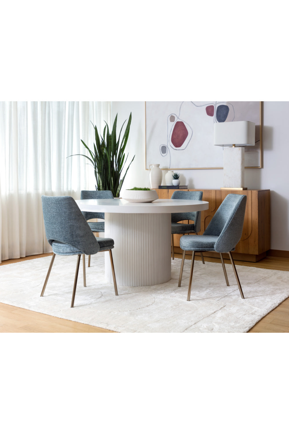 Modern European furniture - White Concrete Indoor/Outdoor Dining Table - www.oroa.com