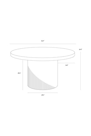 Modern European furniture - White Concrete Indoor/Outdoor Dining Table - www.oroa.com