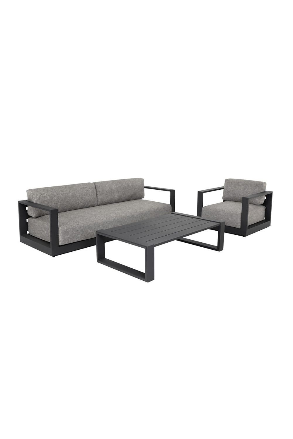 Modern European furniture - Gray Padded Outdoor Sofa - www.oroa.com