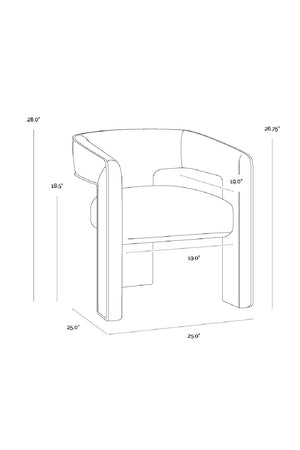 Modern European furniture - Beige Modern Dining Chair - www.oroa.com