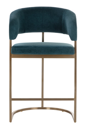 Modern European furniture - Blue Cantilevered Counter Stool - www.oroa.com