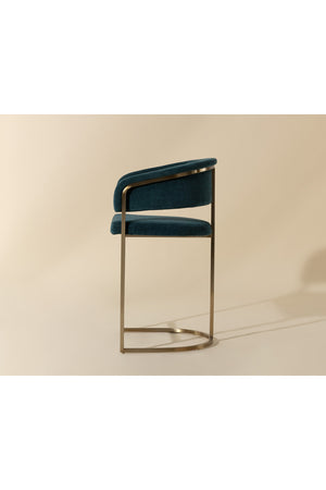 Modern European furniture - Blue Cantilevered Counter Stool - www.oroa.com