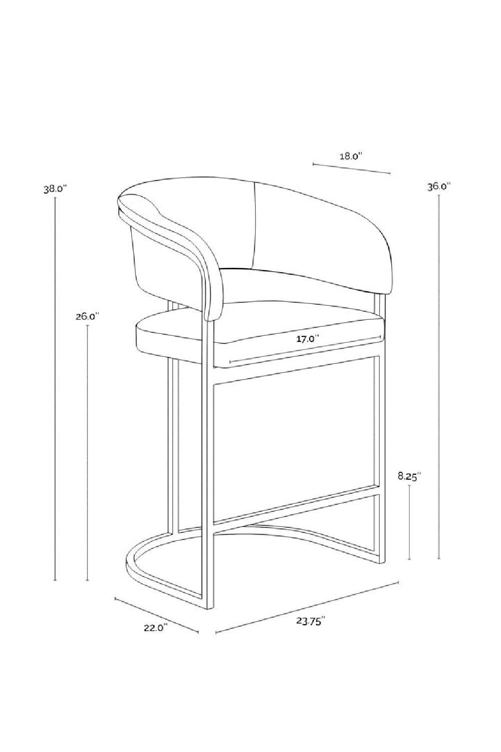 Modern European furniture - Blue Cantilevered Counter Stool - www.oroa.com