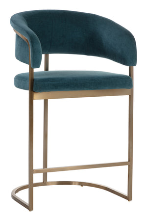 Modern European furniture - Blue Cantilevered Counter Stool - www.oroa.com