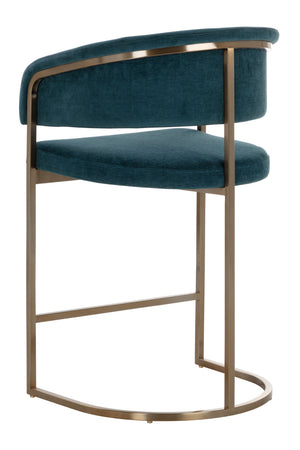 Modern European furniture - Blue Cantilevered Counter Stool - www.oroa.com