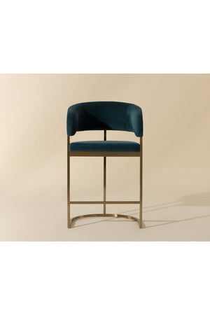 Modern European furniture - Blue Cantilevered Counter Stool - www.oroa.com