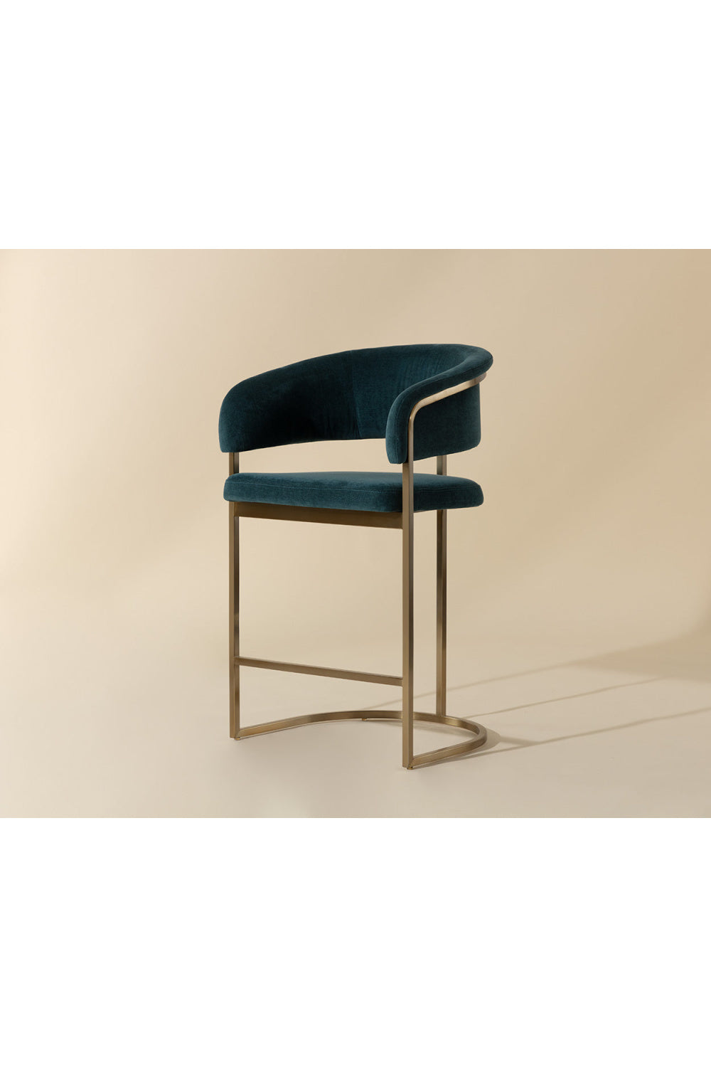Modern European furniture - Blue Cantilevered Counter Stool - www.oroa.com