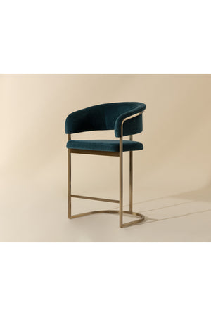 Modern European furniture - Blue Cantilevered Counter Stool - www.oroa.com