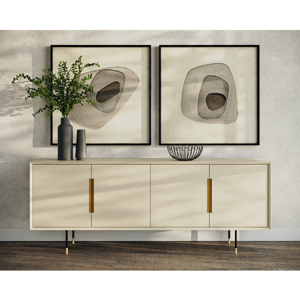   Modern European furniture - 4-Door Cream Modern Sideboard - www.oroa.com | Oroa.com