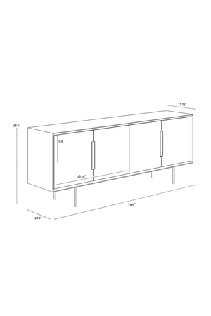   Modern European furniture - 4-Door Cream Modern Sideboard - www.oroa.com | Oroa.com