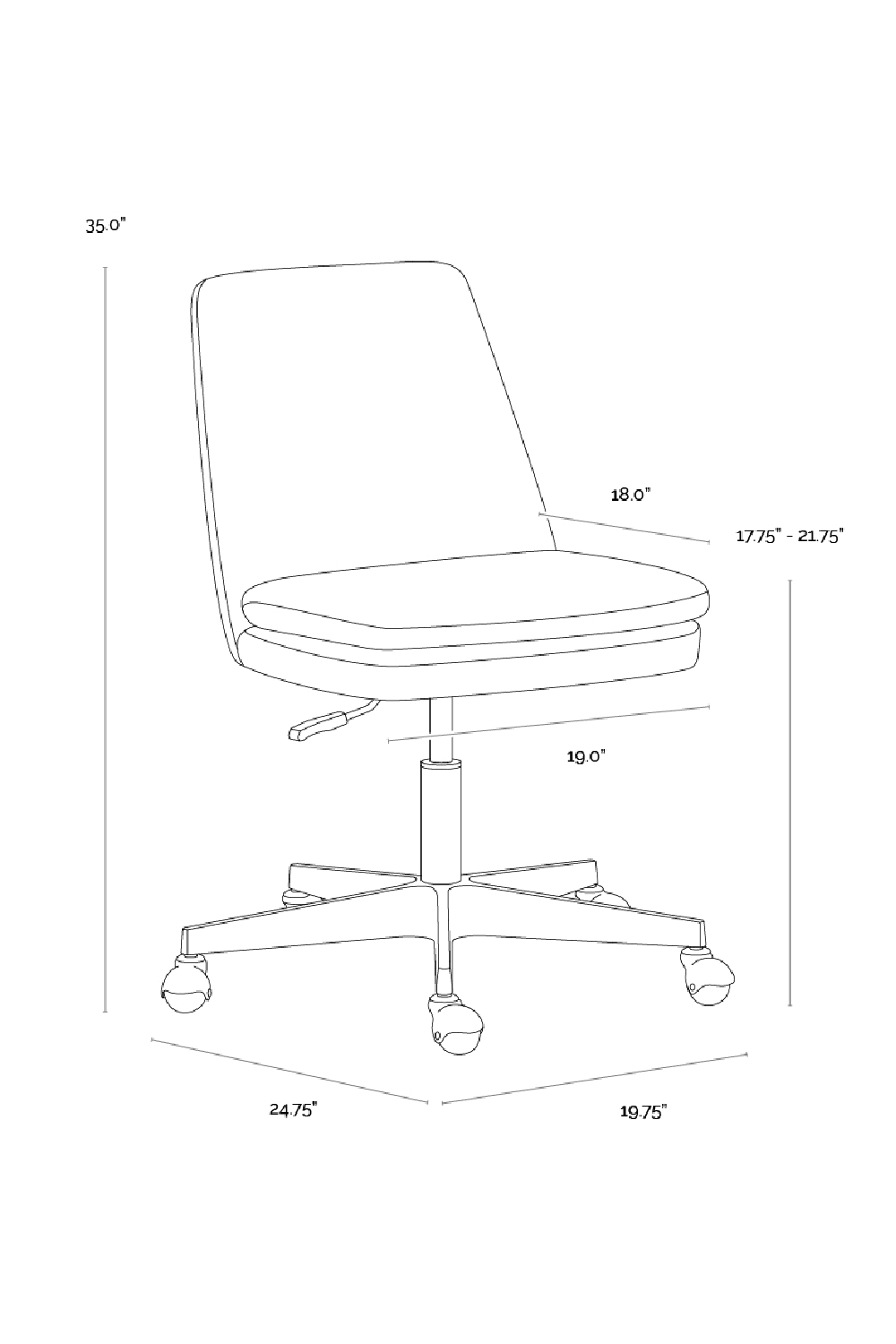   Modern European furniture - Matte Gold Base Office Chair - www.oroa.com | Oroa.com