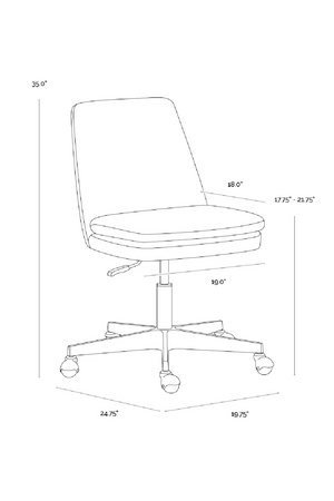   Modern European furniture - Matte Gold Base Office Chair - www.oroa.com | Oroa.com
