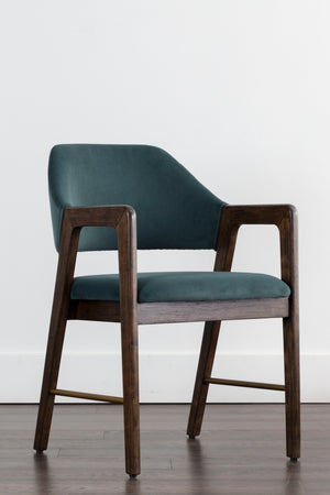 Modern European furniture - Smoked Acacia Frame Dining Chair - www.oroa.com