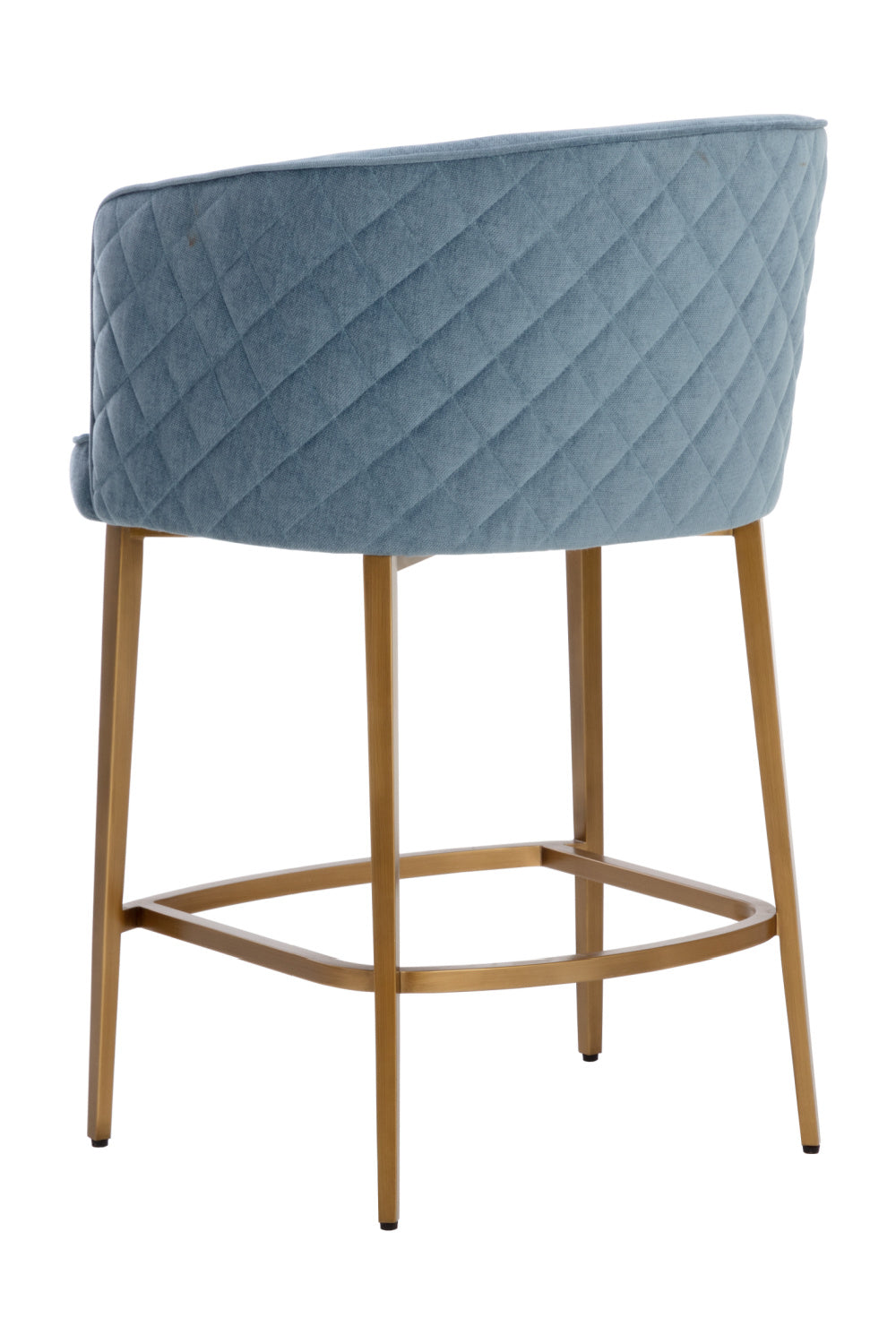 Diamond-Stitched Blue Counter Stool | Splendido Cornella | Oroa.com