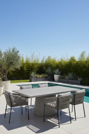 Modern European furniture - Gray Indoor/Outdoor Dining Table - www.oroa.com
