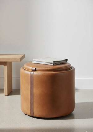 Round Storage Ottoman | Splendido Borelli | Oroa.com