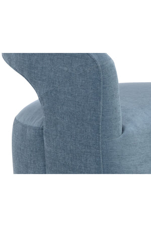Modern European furniture - Blue Wheeled Dining Armchair - www.oroa.com